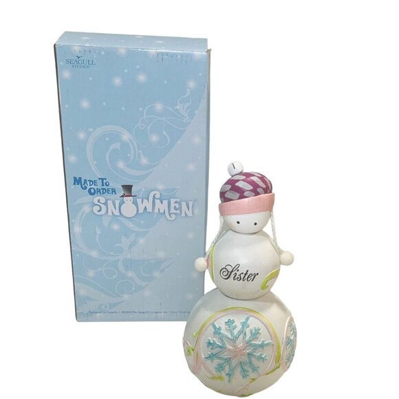 Snowgirl Sister Figurine Christmas Gift Magnetic Winter Snowflake Holiday Keepsa - Picture 3 of 16